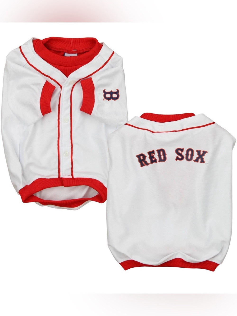 NWT [Sporty K9] Boston Red Sox MLB Baseball Dog Jersey White/Red S M L - Picture 3 of 11